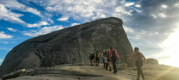 Ready to summit Half Dome on one of our Yosemite Hiking Tours